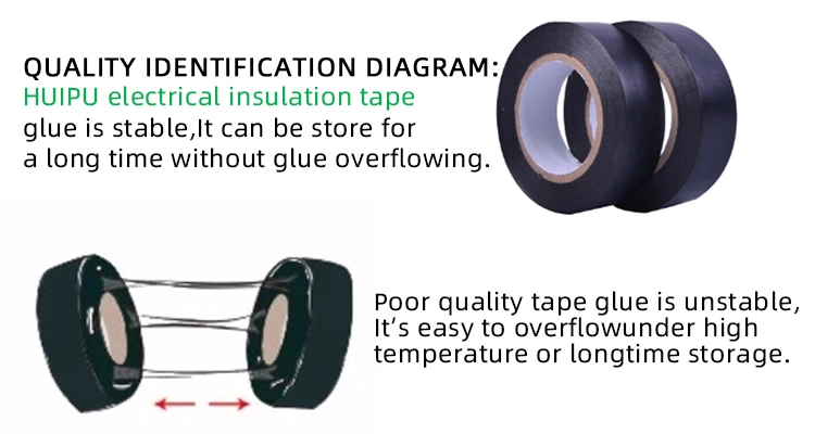 Super Glossy Black Color Fire Retardant Rubber More Stickness Adhesive PVC Plastic Insulation Raw Material Electrical Tape