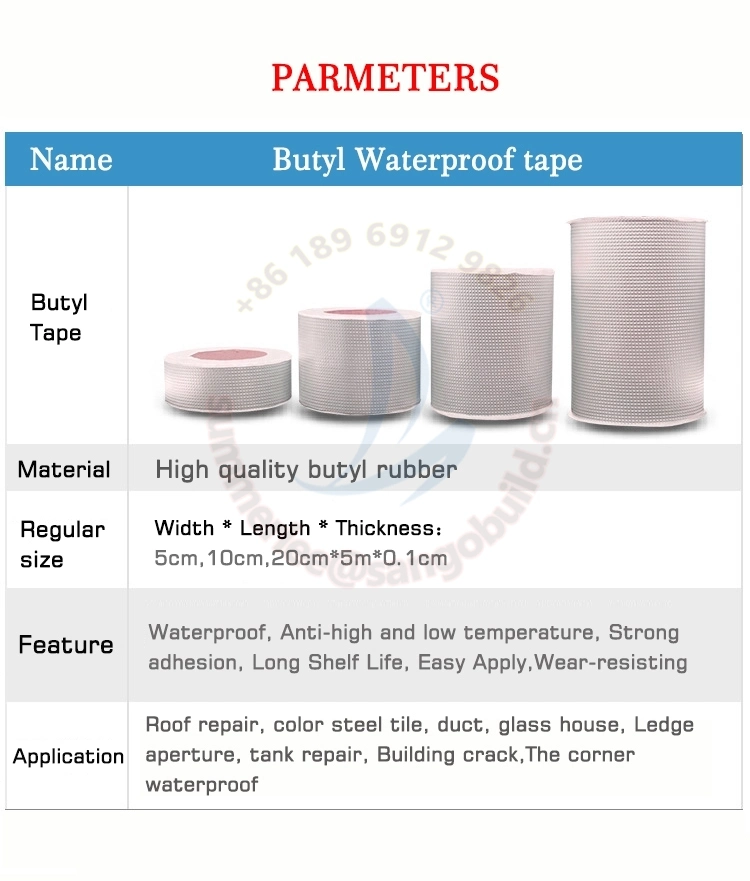 Weather Seal Mastics Butyl Rubber Tape for Leak Repair and Waterproofing