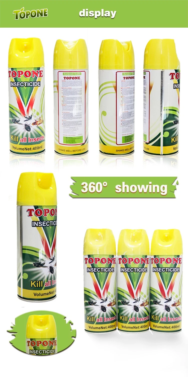 Topone Brand 400ml Hot Sale Pest Control Insecitcide Spray